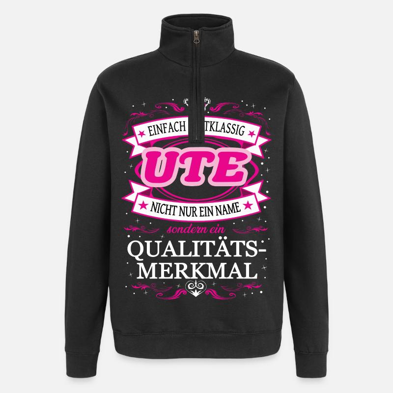 Quality feature Ute simply first-class - Quarter-Zip Sweatshirt - black
