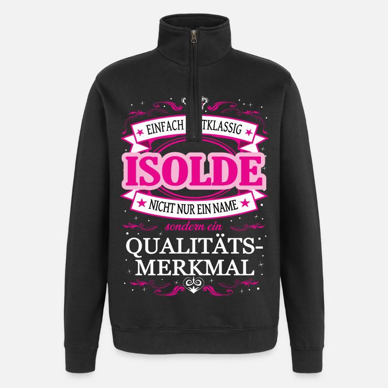 Qualitätsmerkmal Isolde einfach Erstklassig - Quarter-Zip-Sweatshirt - Schwarz