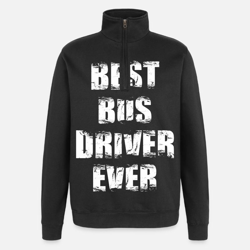 Best Bus Driver Ever - Quarter-Zip-Sweatshirt - Schwarz