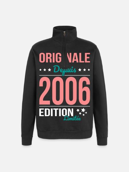 Original since 2006 – 20th anniversary - Quarter-Zip Sweatshirt - black