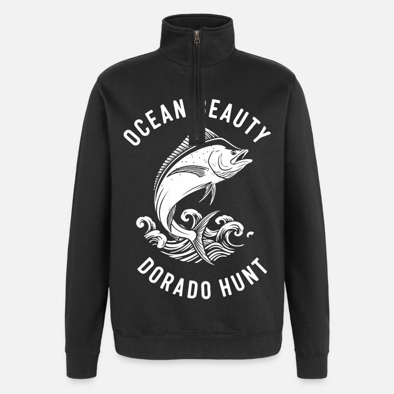 Pêche Mer Dorado - Sweat à zip 1/4 - noir