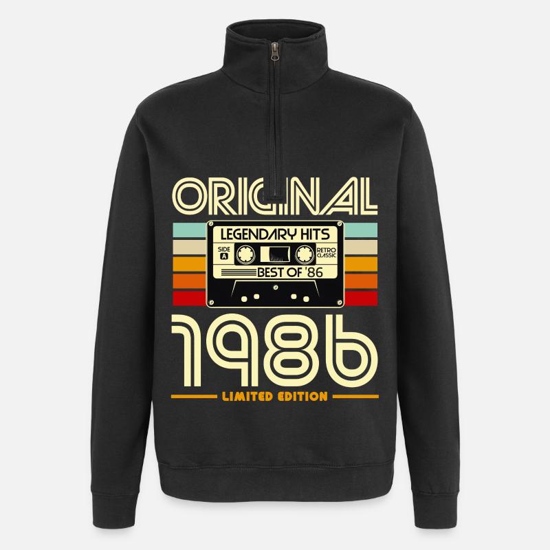 Cassette 1986 Édition Limitée - Sweat à zip 1/4 - noir