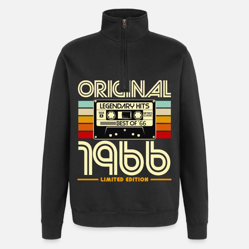 Original 1966 Cassette Retro - Quarter-Zip Sweatshirt - black