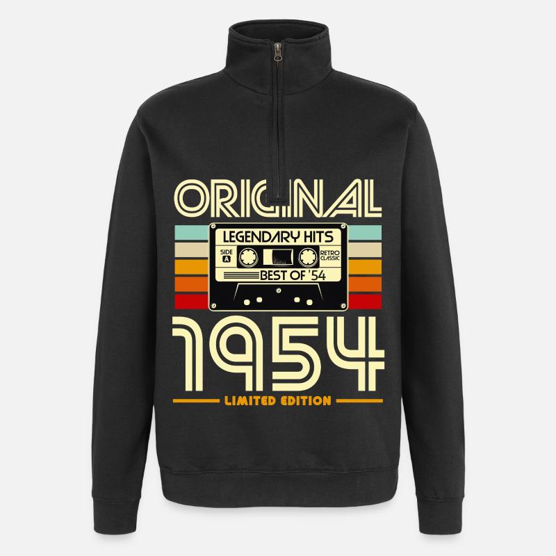 Original 1954 Cassette Retro - Sweat à zip 1/4 - noir