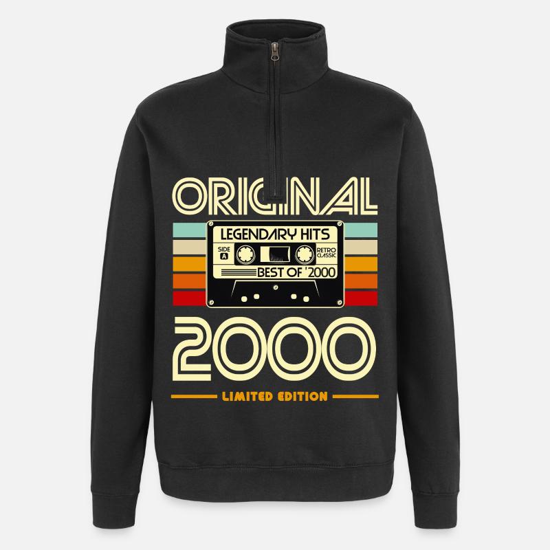 Cassette Original 2000 Retro Hits - Sweat à zip 1/4 - noir
