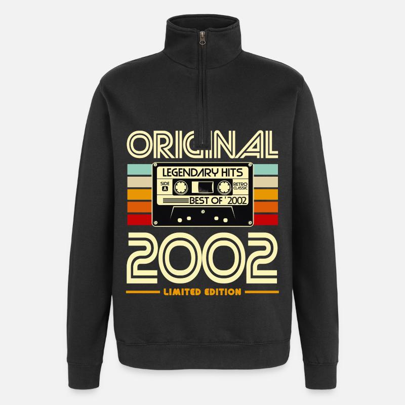 Cassette Rétro Original 2002 - Sweat à zip 1/4 - noir