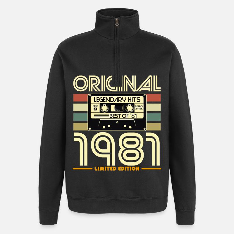 Original-Kassette von 1981 - Quarter-Zip-Sweatshirt - Schwarz