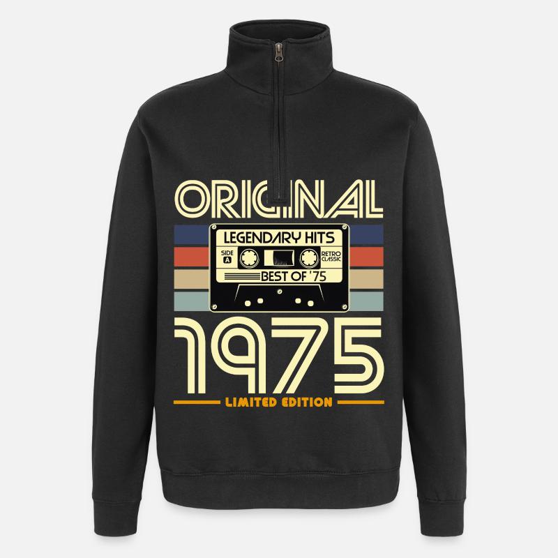 1975 Limited Edition Cassette - Quarter-Zip Sweatshirt - black