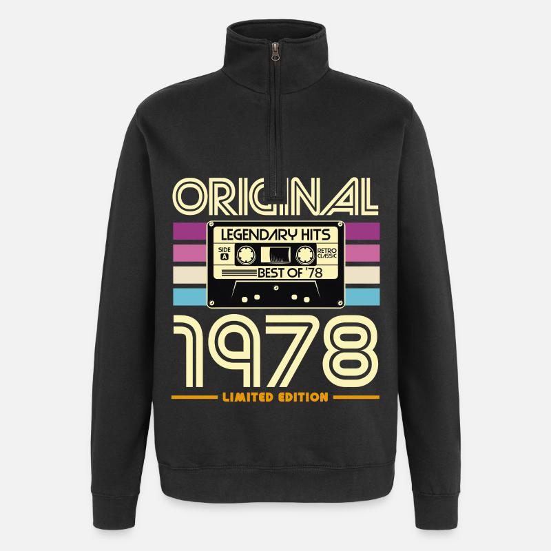 Originale limitierte Edition von 1978 - Quarter-Zip-Sweatshirt - Schwarz