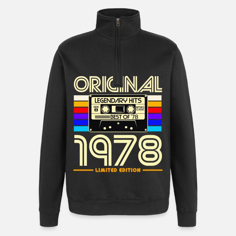 Original 1978 Cassette Retro - Quarter-Zip Sweatshirt - black