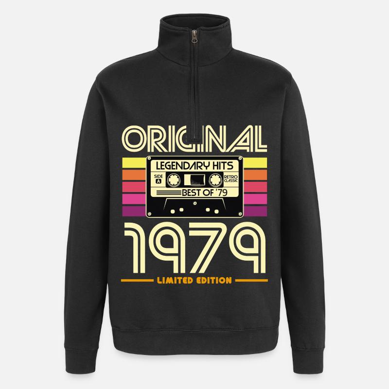 Original 1979 Cassette Retro - Quarter-Zip Sweatshirt - black