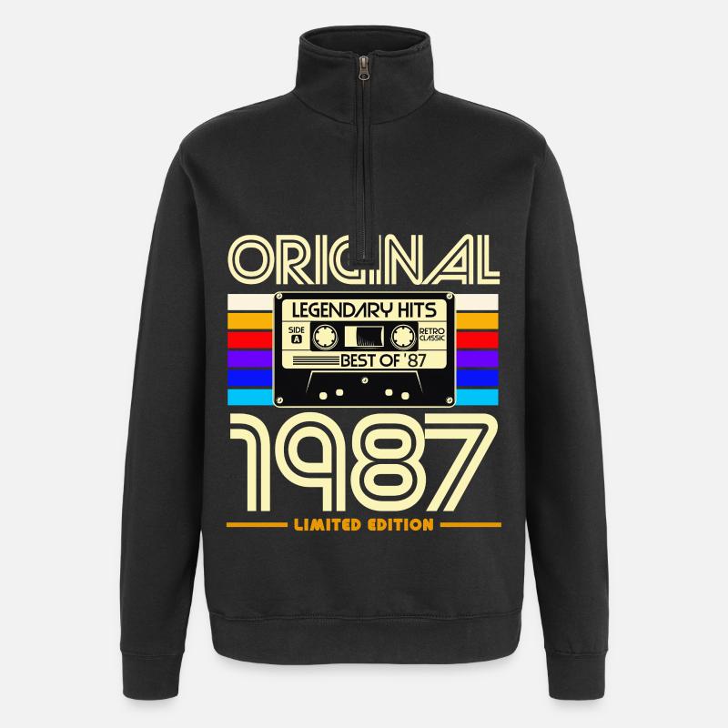 1987 Limited Edition Cassette - Quarter-Zip Sweatshirt - black