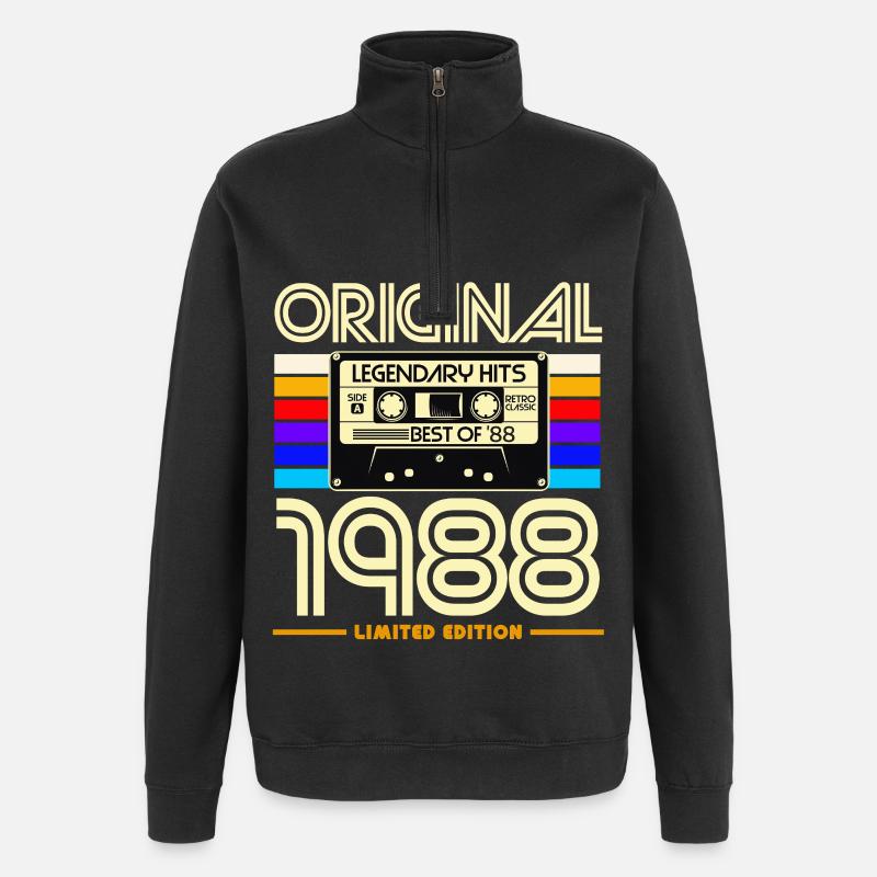 Cassette 1988 ÉditionLimitée - Sweat à zip 1/4 - noir