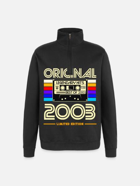 Originale limitierte Kassette von 2003 - Quarter-Zip-Sweatshirt - Schwarz