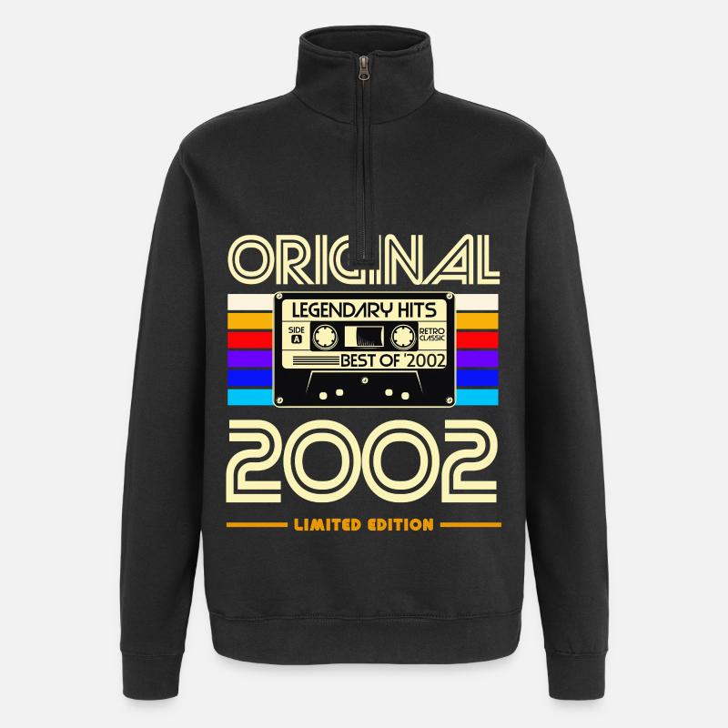 Original 2002 Cassette Retro - Sweat à zip 1/4 - noir