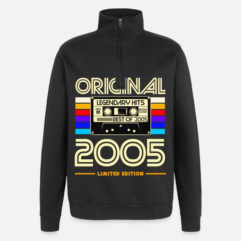 Originale limitierte Kassette von 2005 - Quarter-Zip-Sweatshirt - Schwarz