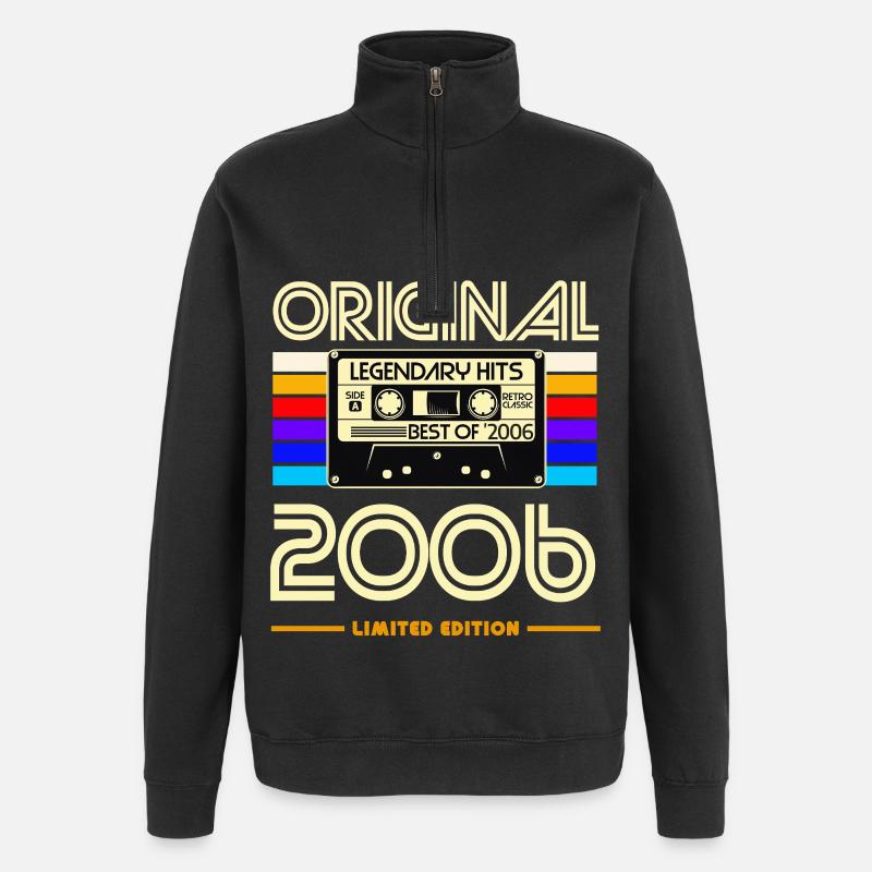 Original 2006 Retro Cassette - Quarter-Zip Sweatshirt - black