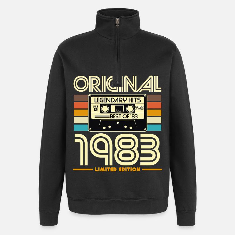 Original 1983 Retro Cassette - Sweat à zip 1/4 - noir