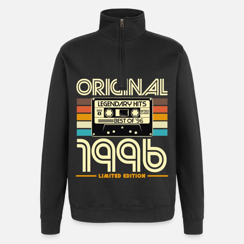Originalkassette Retro von 1996 - Quarter-Zip-Sweatshirt - Schwarz