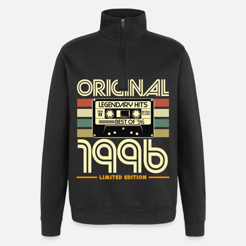 Originale Nostalgia-Kassette von 1996 - Quarter-Zip-Sweatshirt - Schwarz