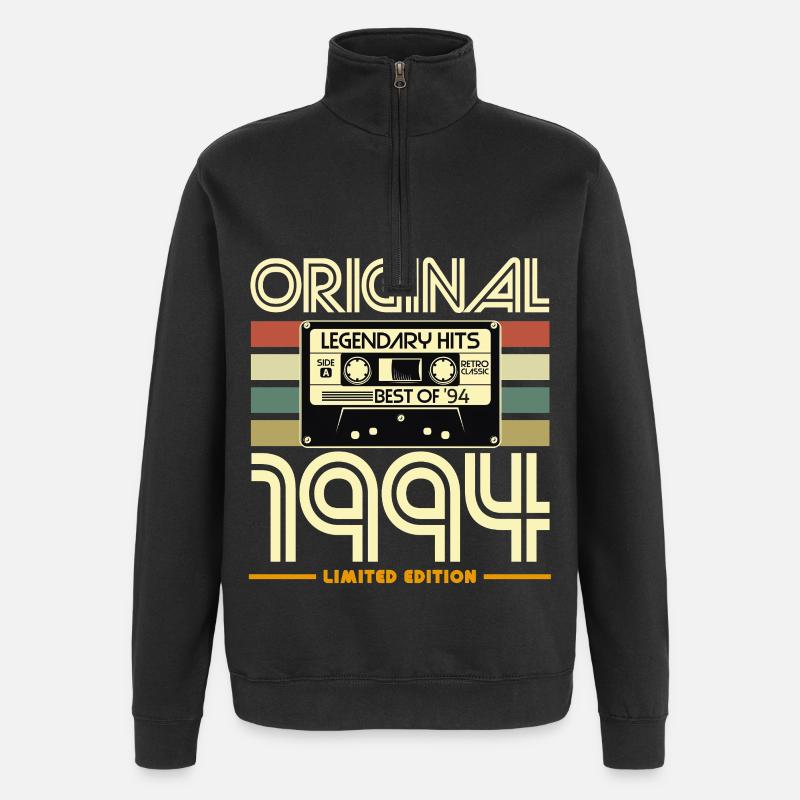 Original 1994 Nostalgie Cassette - Sweat à zip 1/4 - noir