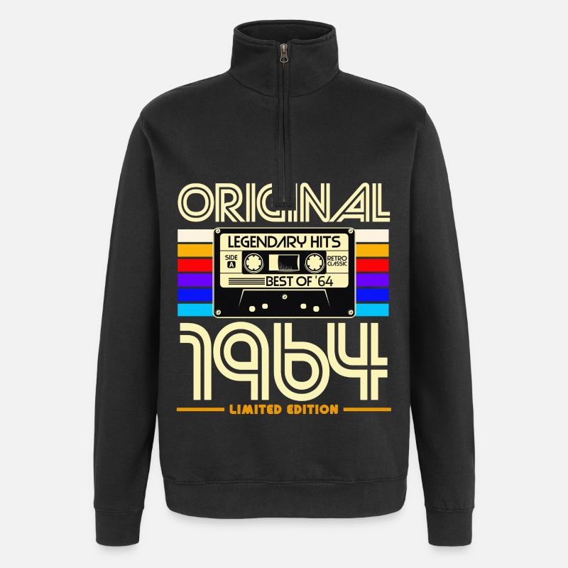 Original 1964 Retro Cassette - Sweat à zip 1/4 - noir