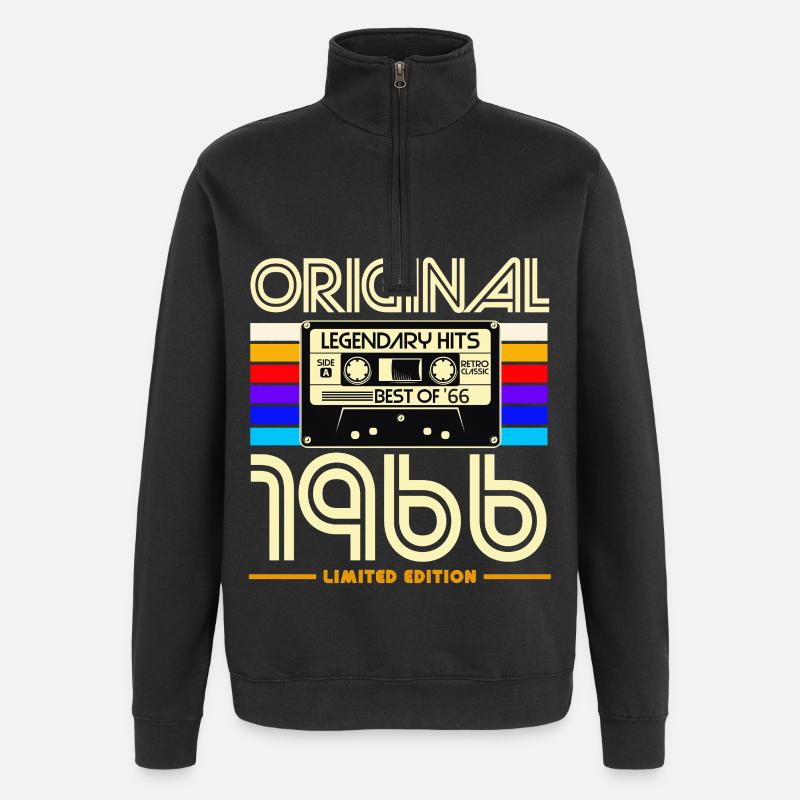 Originale limitierte Edition von 1966 - Quarter-Zip-Sweatshirt - Schwarz