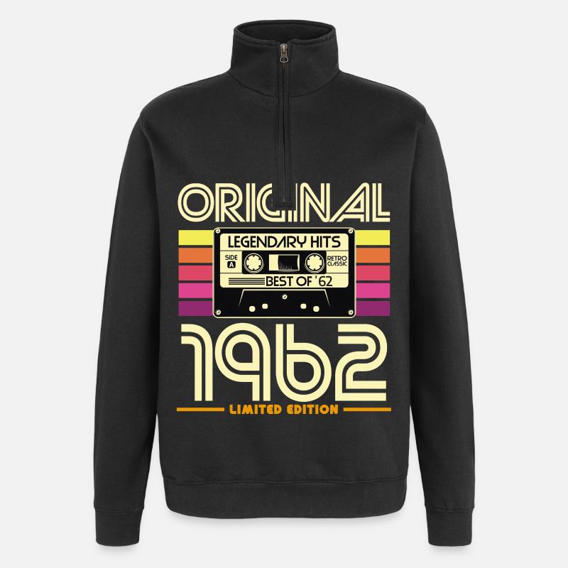 Original 1962 Cassette Retro - Quarter-Zip Sweatshirt - black