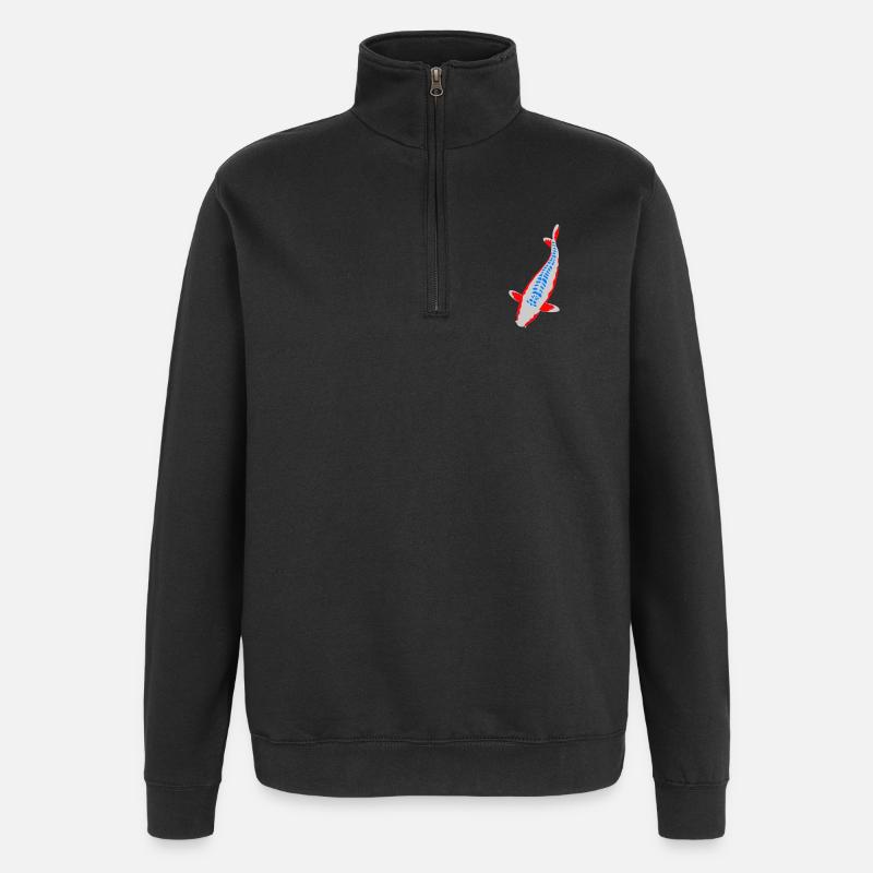 Koi - Nishikigoi - Sweat à zip 1/4 - noir
