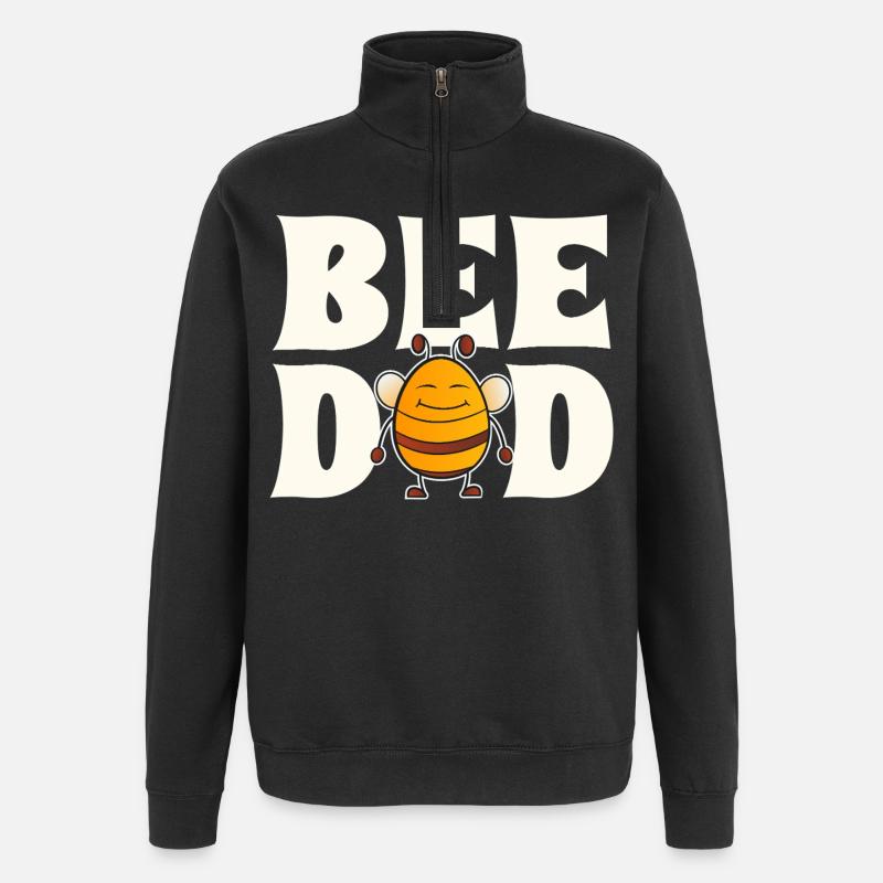 Bee Dad Imker - Quarter-Zip-Sweatshirt - Schwarz