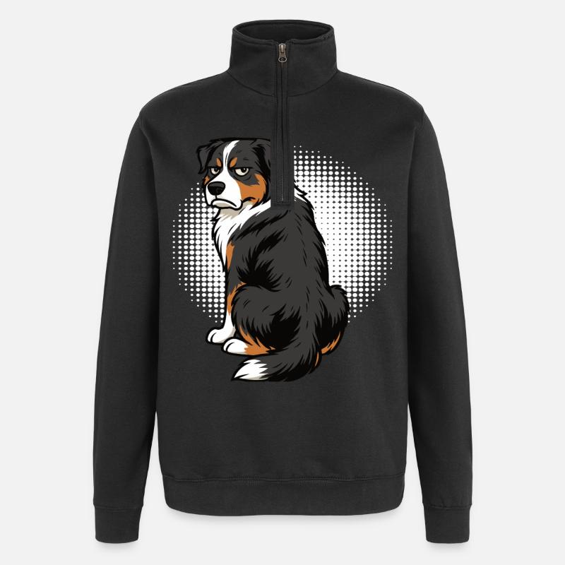 Australian Shepherd Aussie Aussiebesitzer Aussies - Quarter-Zip-Sweatshirt - Schwarz