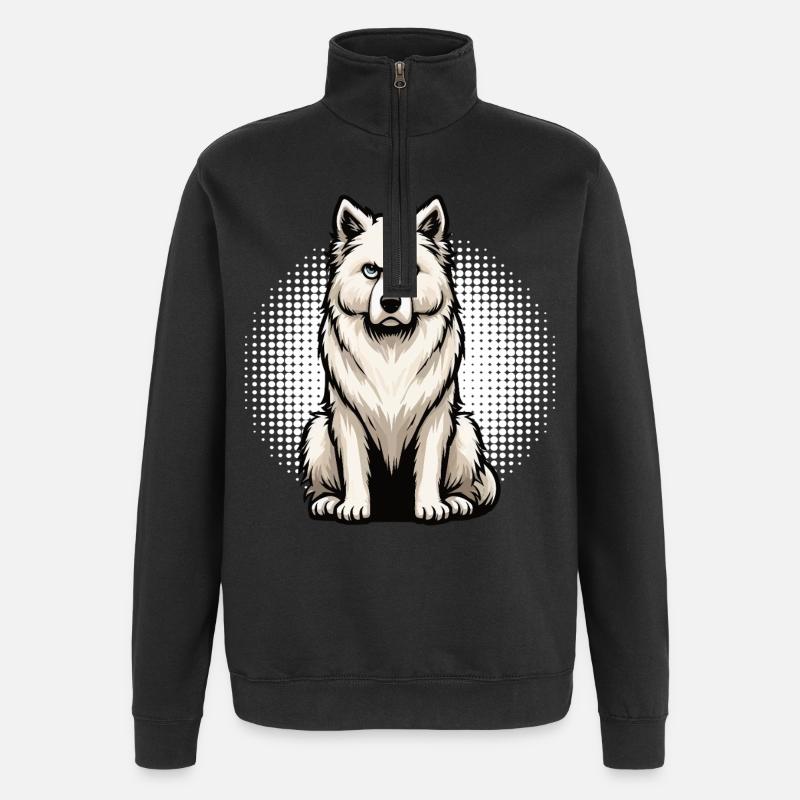 White Shepherd Shepherd Shepherd Dogs - Quarter-Zip Sweatshirt - black