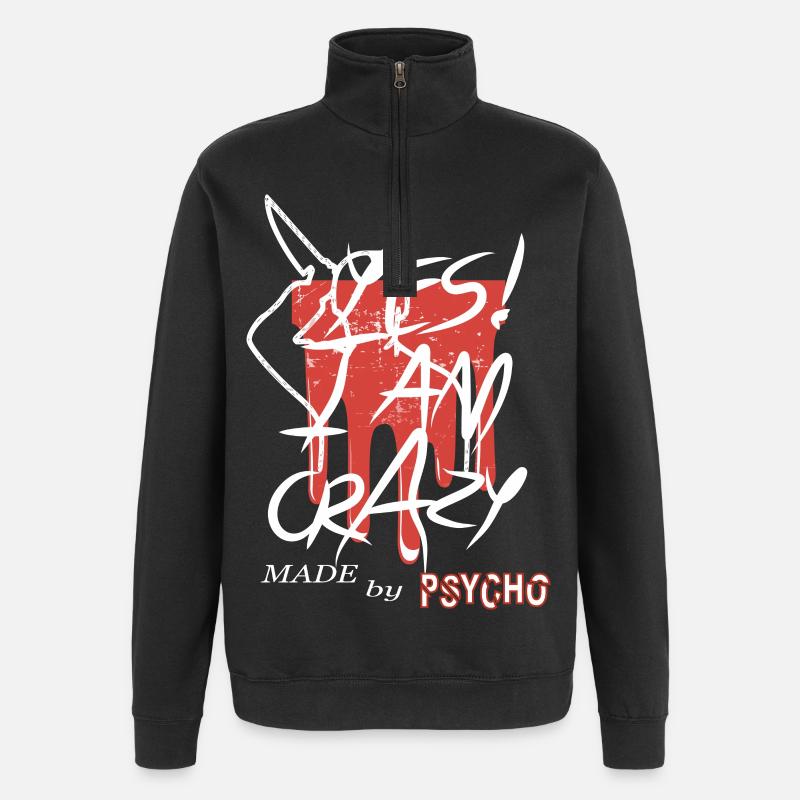 Ja ich bin Verrückt - Quarter-Zip-Sweatshirt - Schwarz