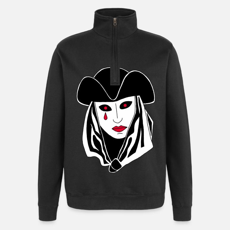 Das Phantom von Venedig - Quarter-Zip-Sweatshirt - Schwarz