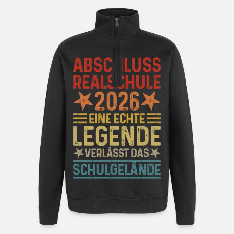 Realschulabschluss 2026 - Quarter-Zip-Sweatshirt - Schwarz