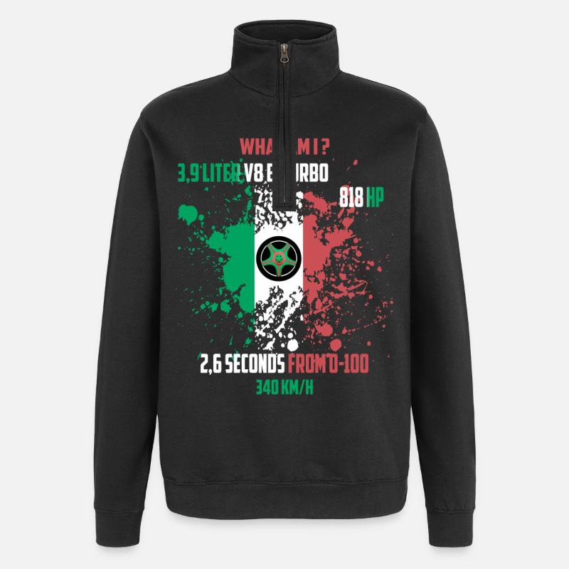 Pilote de course - Sweat à zip 1/4 - noir