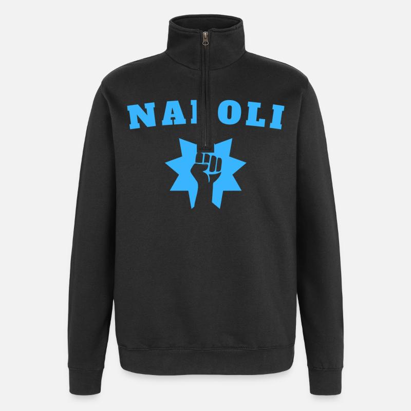 Napoli - Sweat à zip 1/4 - noir
