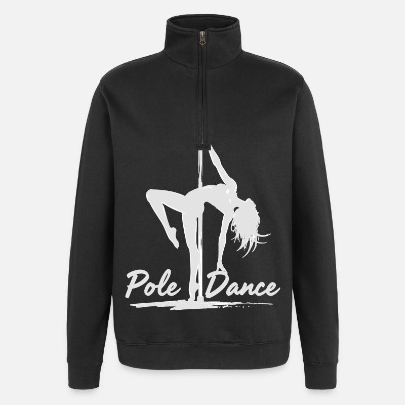Pole Dance Poledancerin Silhouette Geschenk - Quarter-Zip-Sweatshirt - Schwarz