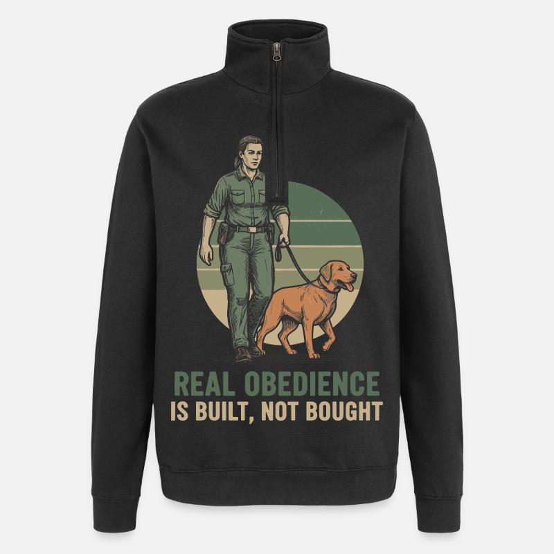 Déclaration d’obéissance sur l’éducation canine - Sweat à zip 1/4 - noir