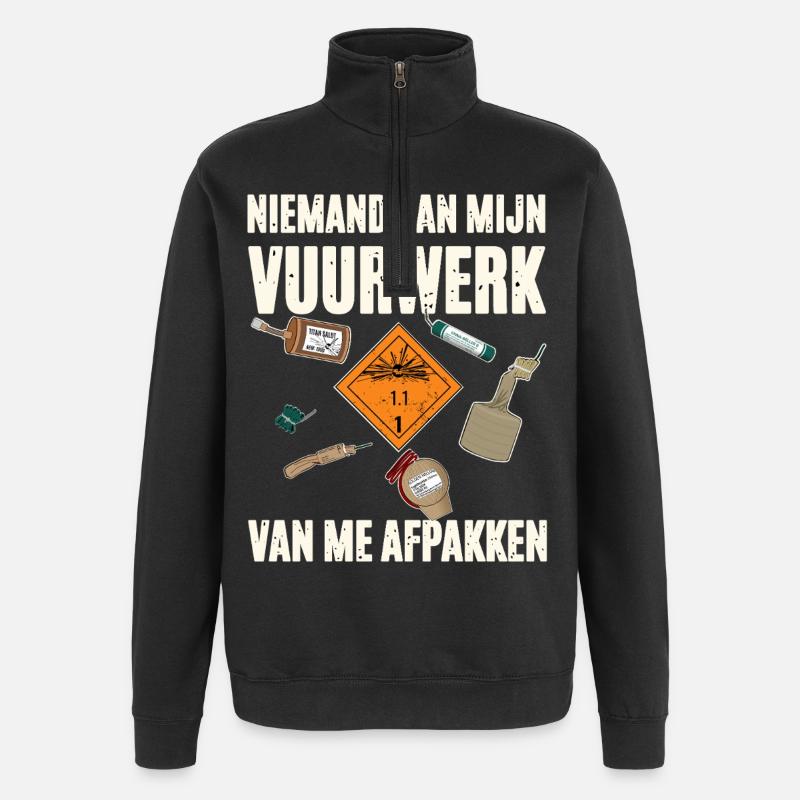 Mijn Vuurwerk - Sweat à zip 1/4 - noir