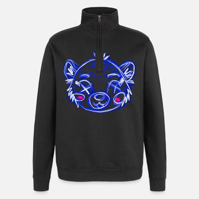 Dead Leo Blue - Sweat à zip 1/4 - noir