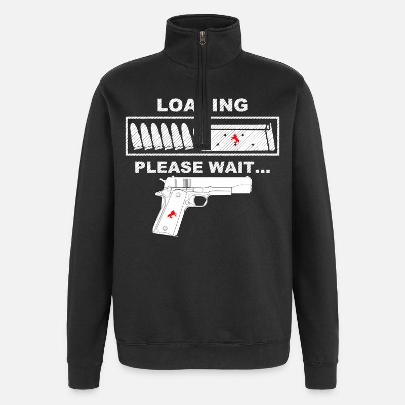 Propriétaire d’armes, 9mm - Sweat à zip 1/4 - noir