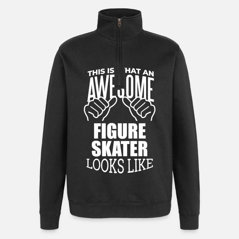 Patinage artistique - Sweat à zip 1/4 - noir