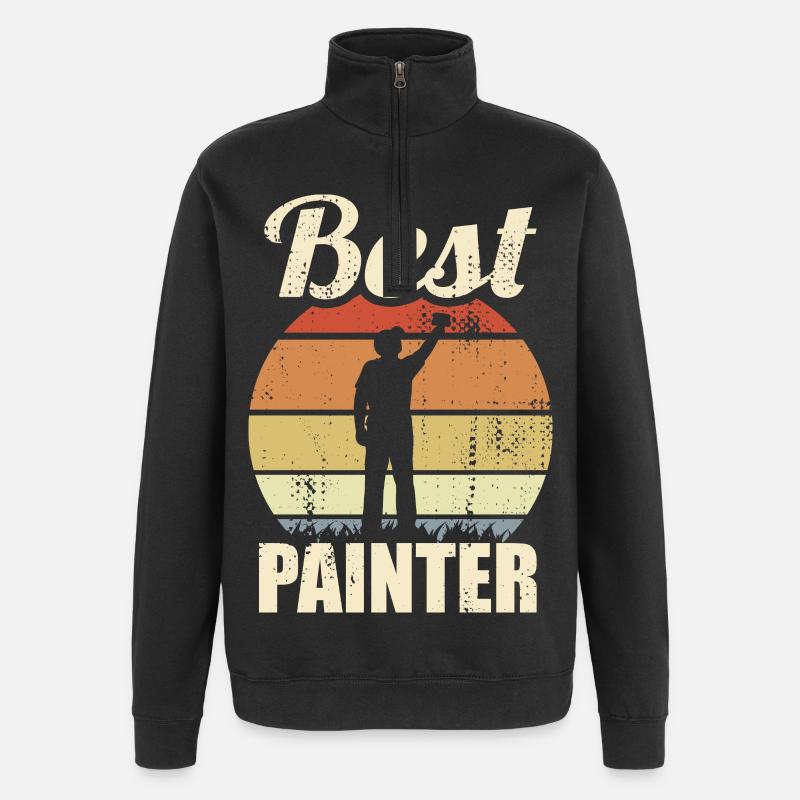 Best Painter - Quarter-Zip Sweatshirt - black