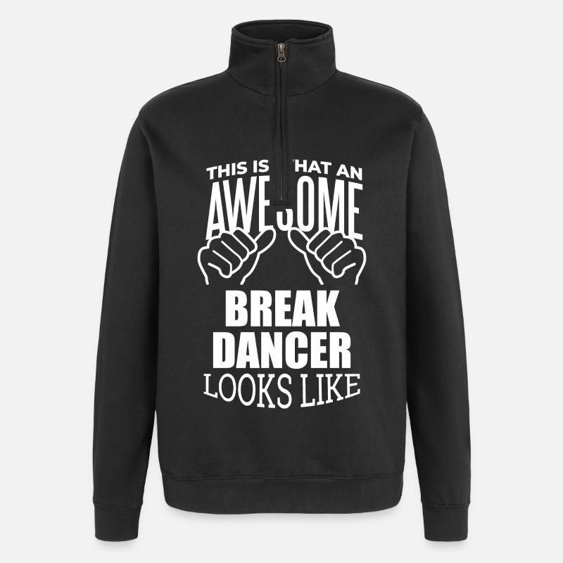 Breakdancer - Quarter-Zip Sweatshirt - black