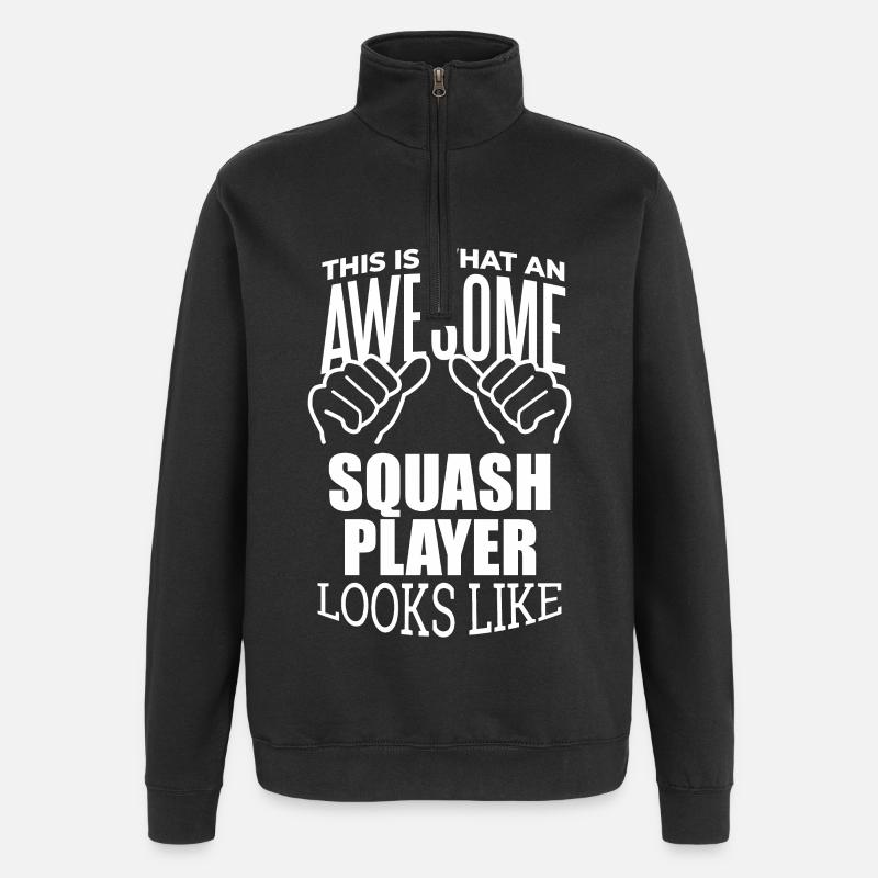 courge - Sweat à zip 1/4 - noir