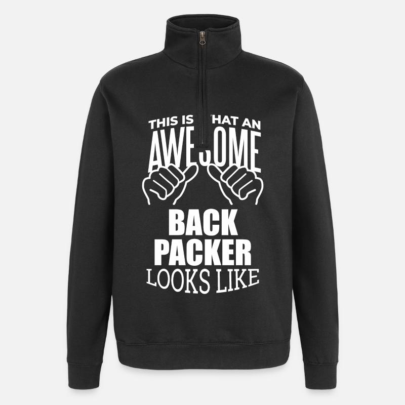 Backpacker - Quarter-Zip Sweatshirt - black