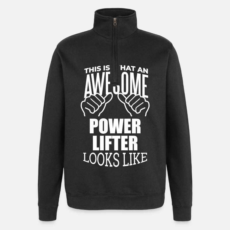 Powerlifting - Quarter-Zip Sweatshirt - black