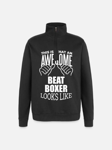 Beatboxing Beatboxing Beatboxing - Quarter-Zip Sweatshirt - black