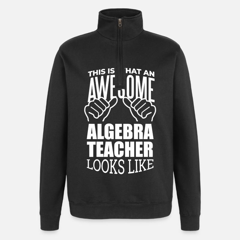 algèbre - Sweat à zip 1/4 - noir